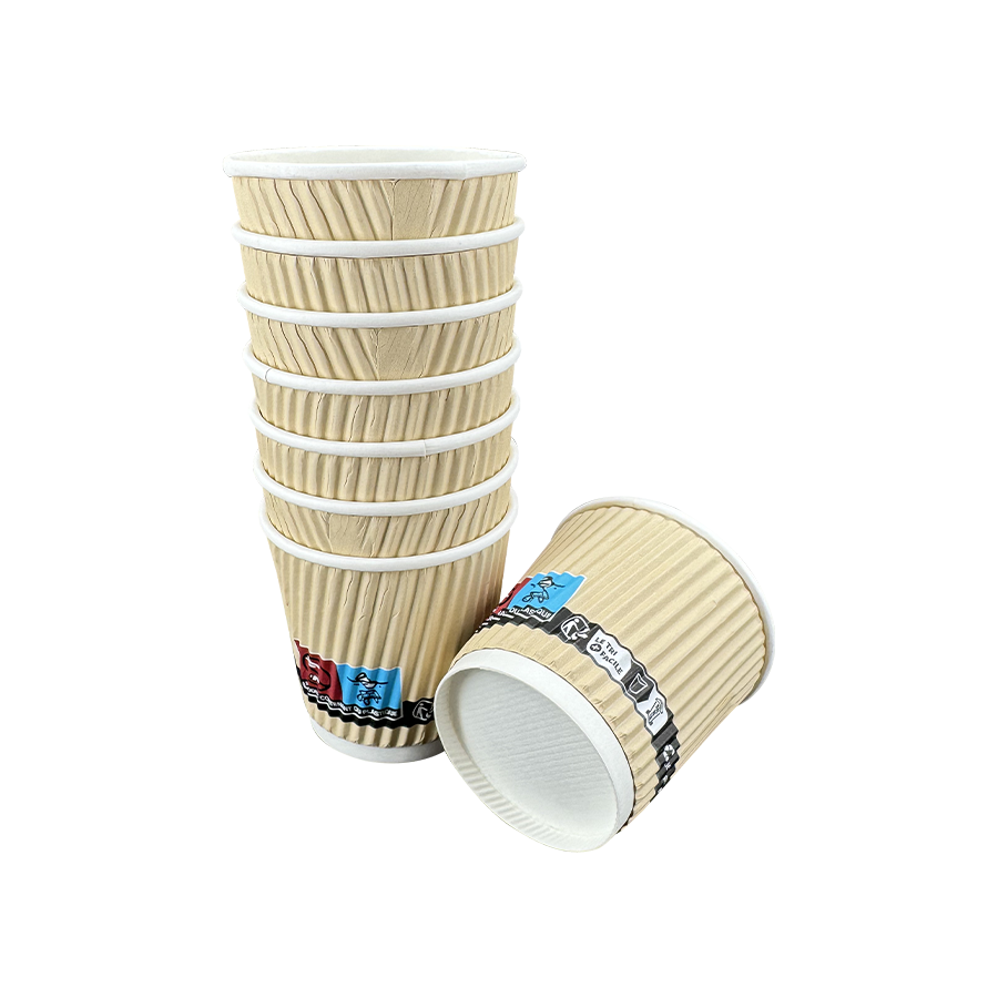 4 oz Ripple Wall eldobható szigetelt kávés papírpoharak